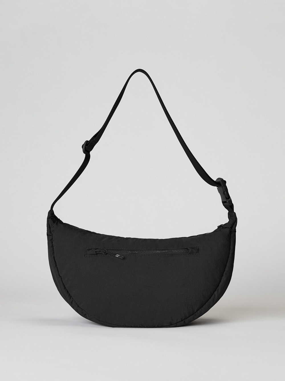 Fabletics The Large Sling Bag Crinkle Black Nylon Crossbody Shoulder Bag 16.5L - Picture 3 of 10
